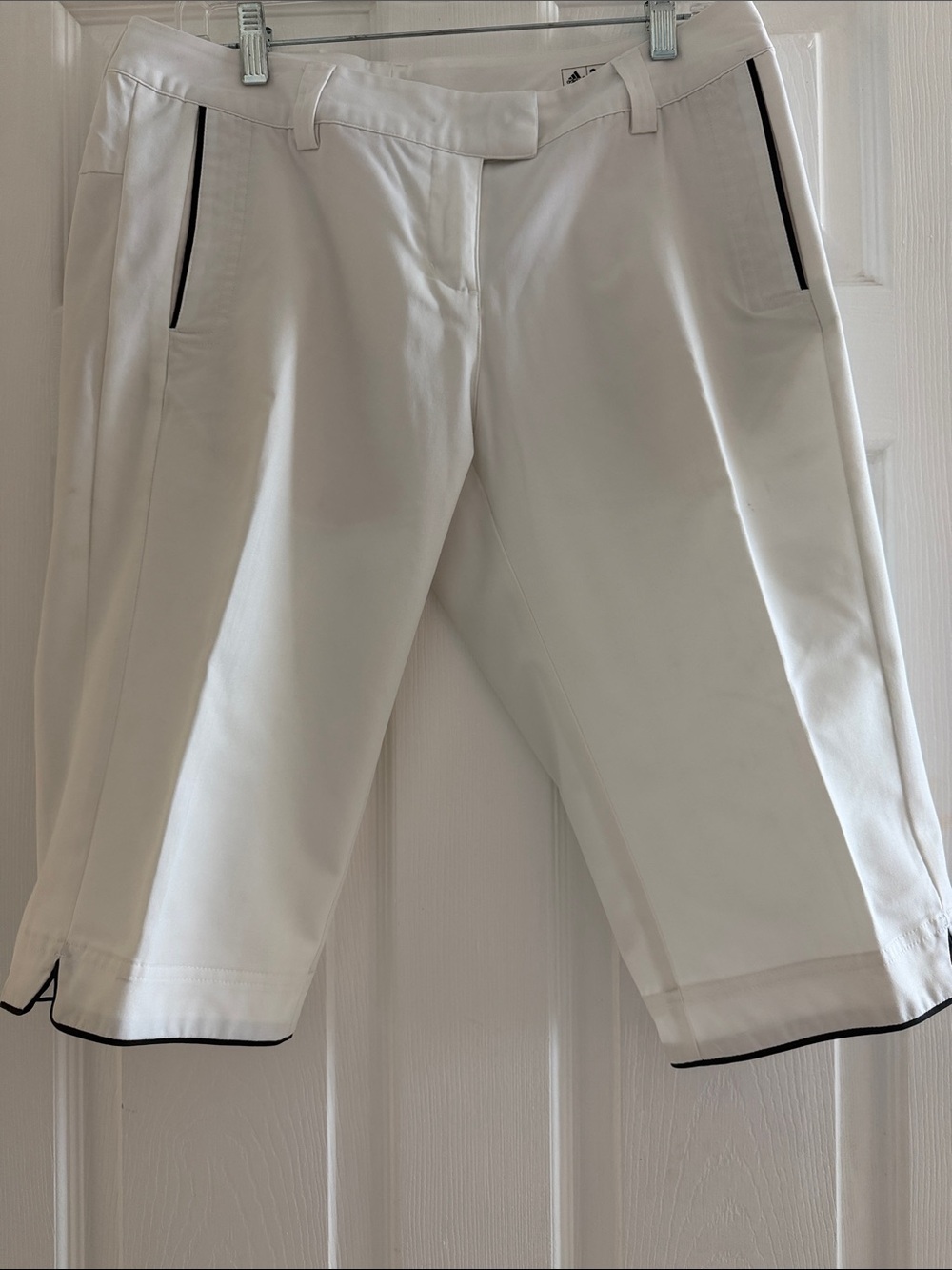 adidas White Bermuda Shorts with Black Trim
SZ: 8